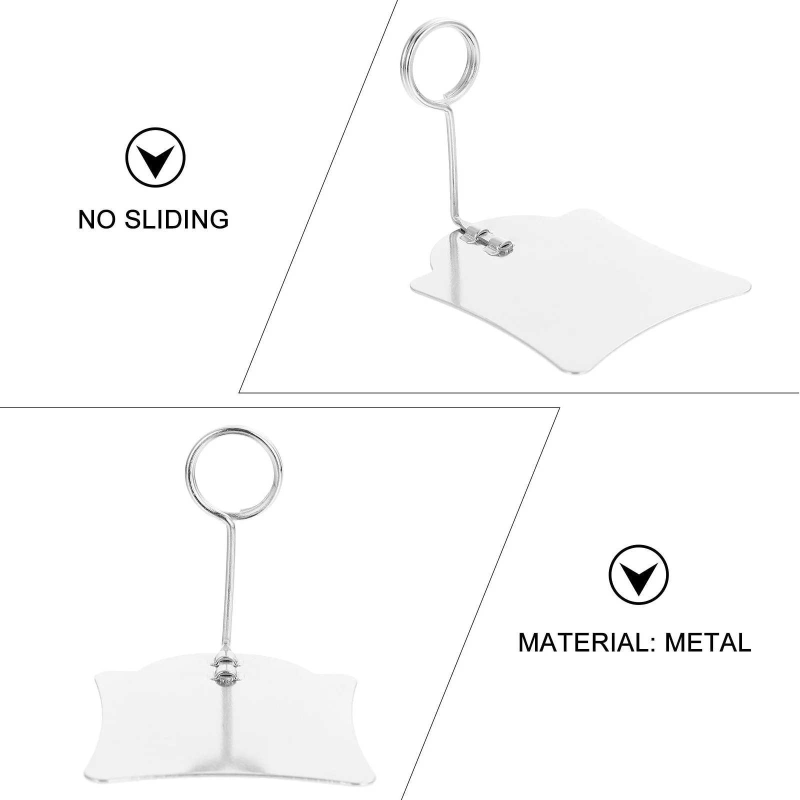 5pcs Price Tag Holder Small Medium Pop Up Sticker Clip For Supermarket Pharmacy Food Label Display Desk Sign Stand Metal Label