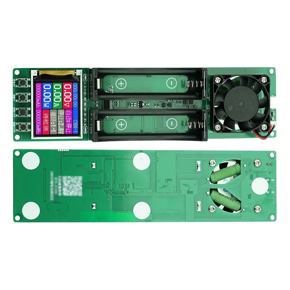 Dual Channel Lithium Power Cell Capacity Internal Resistance Tester Auto Cycling 9 Times With Active Cooling Fan For Battery Ana