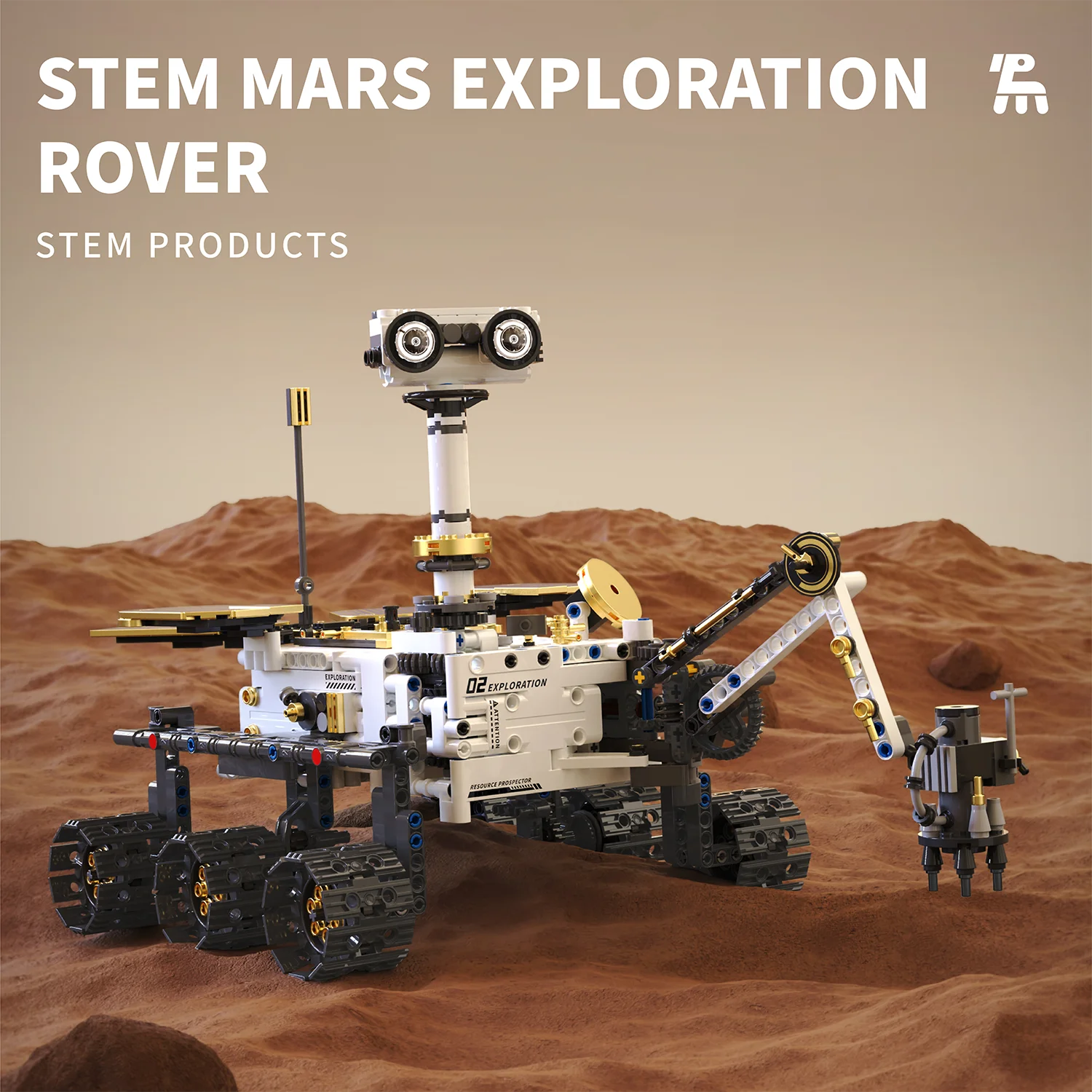 Space Model MOC Building Blocks US 'Perseverance' Mars Rover Technology Modular Blocks Gift Christmas Toy DIY Set Assembly