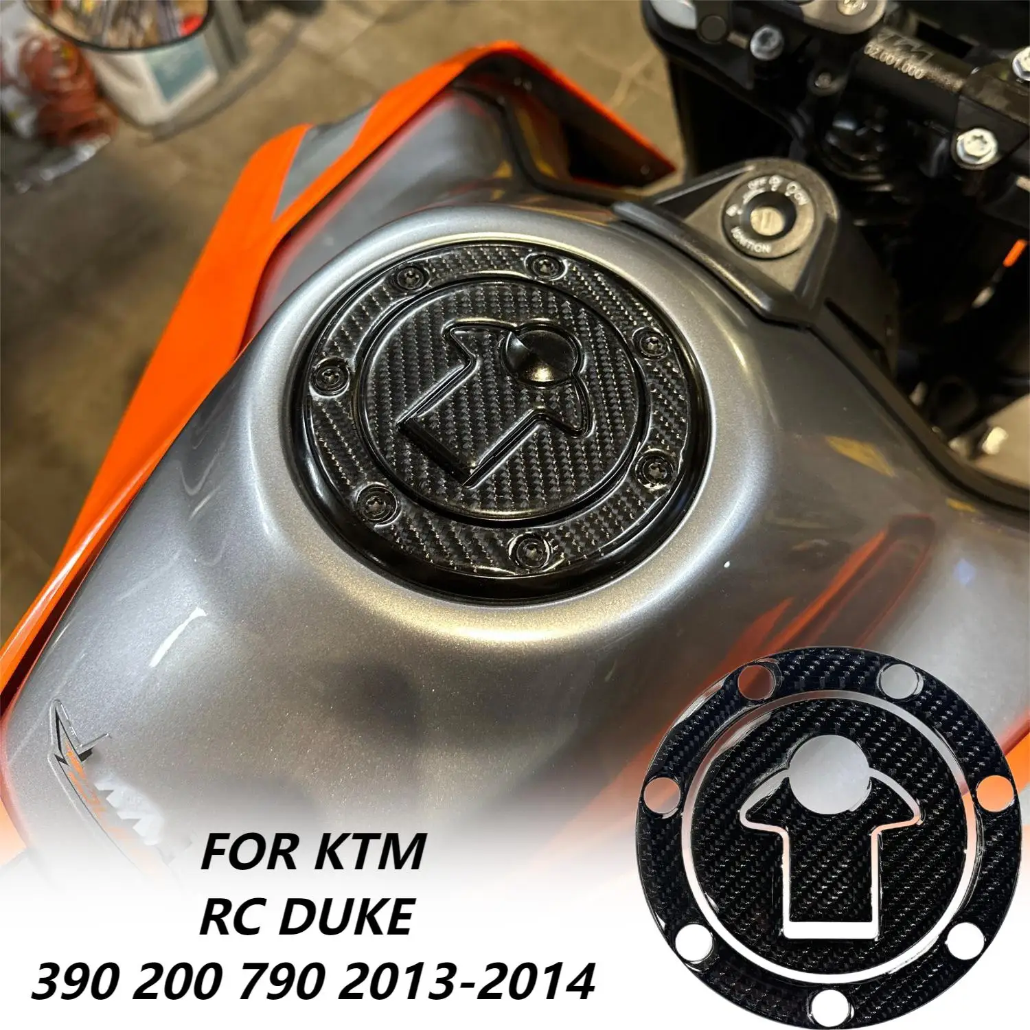 For KTM RC390 DUKE 390 200 790 13-14 Fuel Tank Cover Sticker Motorcycle Carbon Brazing Decoration Accessories