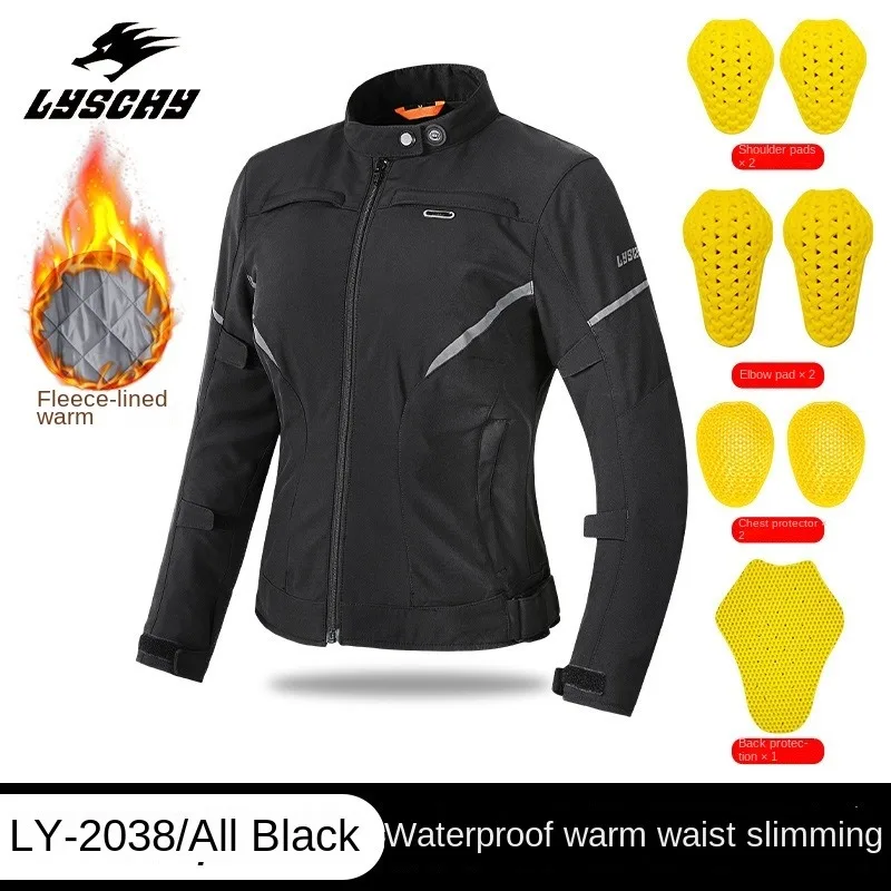 Thunder Wing Motorcycle Jacket Riding Winter Women's Waterproof and Warm Removable Thickened Liner Anti-drop Slim Biker Jacket