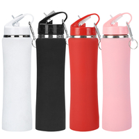 750ml Straw Insulated Tumbler with Handle Double-Layer Insulated Cup Stainless Steel Vacuum Thermal Insulated Mug for Women Men