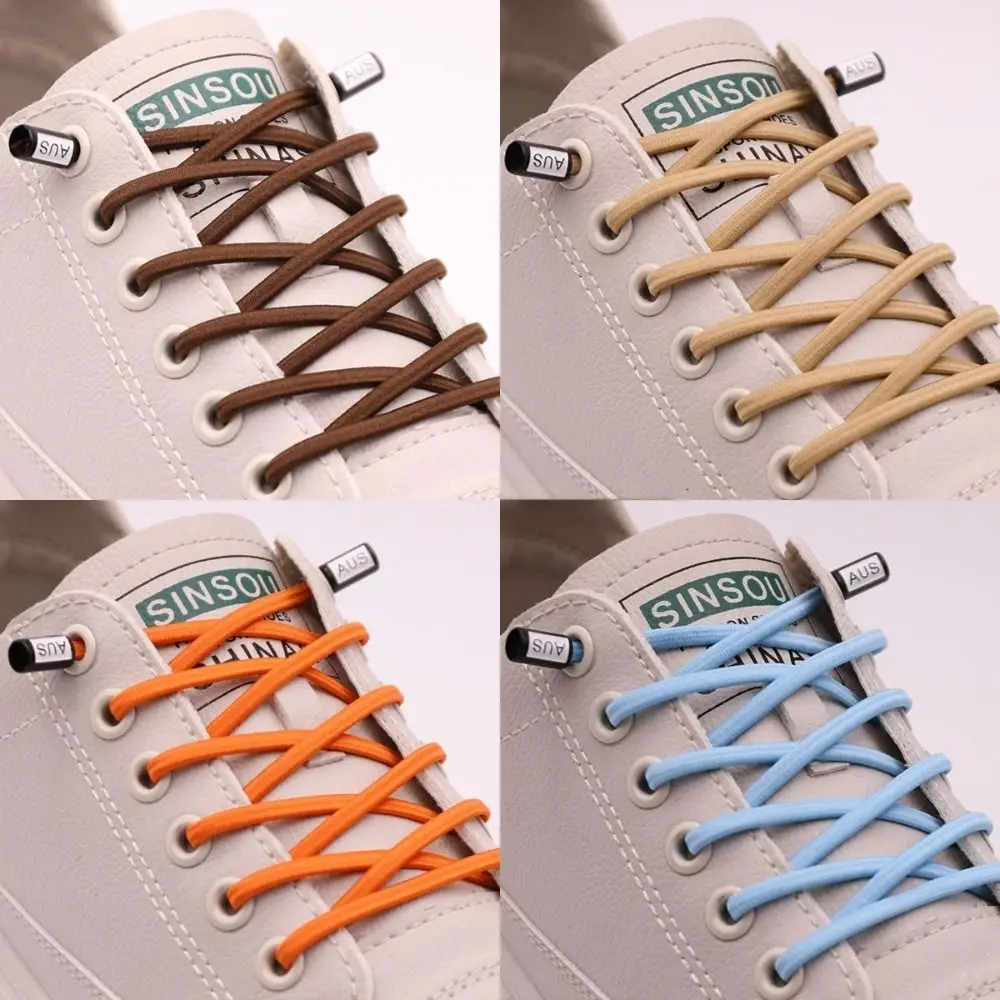 Stylish Creative Shoelace Buckle Colorful Elastic Woven Shoelaces Lazy Durable Quick Shoe Lace Children