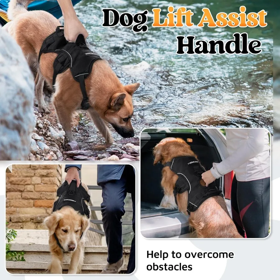 脱走防止犬用ハーネス ソフトパッド入り全身ペットハーネス 反射材付き調節可能なストラップとノープルデザイン リフトハンドル付き