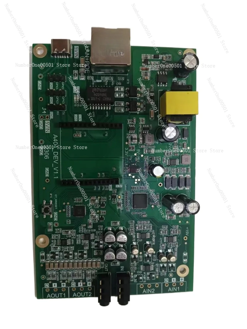 Applicable to Audiocom Module Evaluation and Verification Board Supports A404/BF01 Modules and Supports POE Power Supply