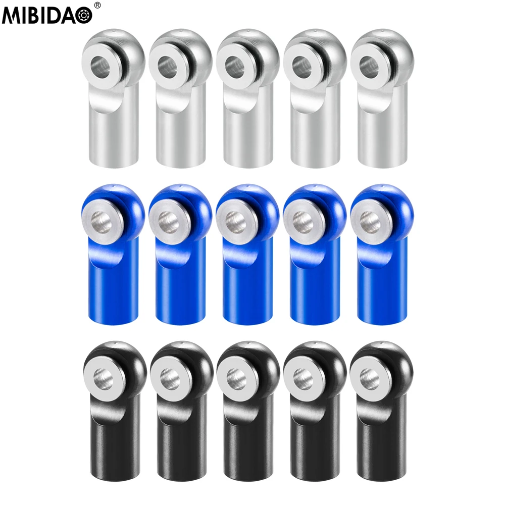 MIBIDAO 알루미늄 M2 볼 엔드 링크 타이 로드 엔드 CW 스레드 볼 조인트 커넥터, RC 모델 장난감 자동차 보트 비행기 DIY 부품, 10 개