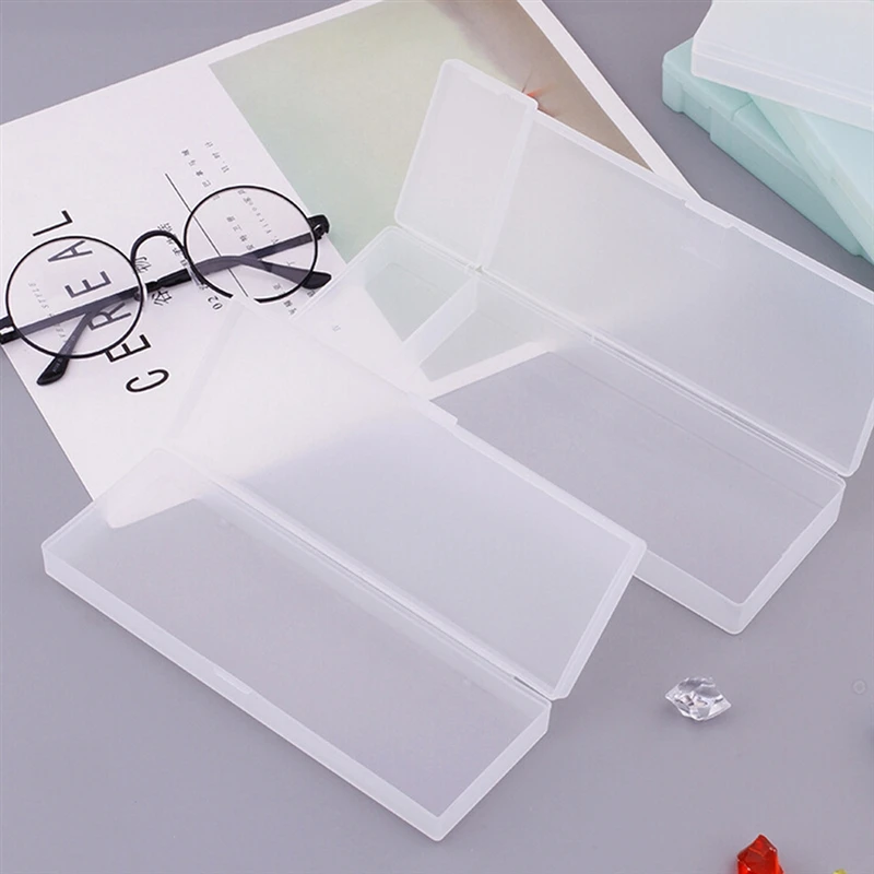 Cute Kawaii Transparent Plastic Pencil Case Lovely Pen Box For Kids Gift Office School Supplies stationery Materials