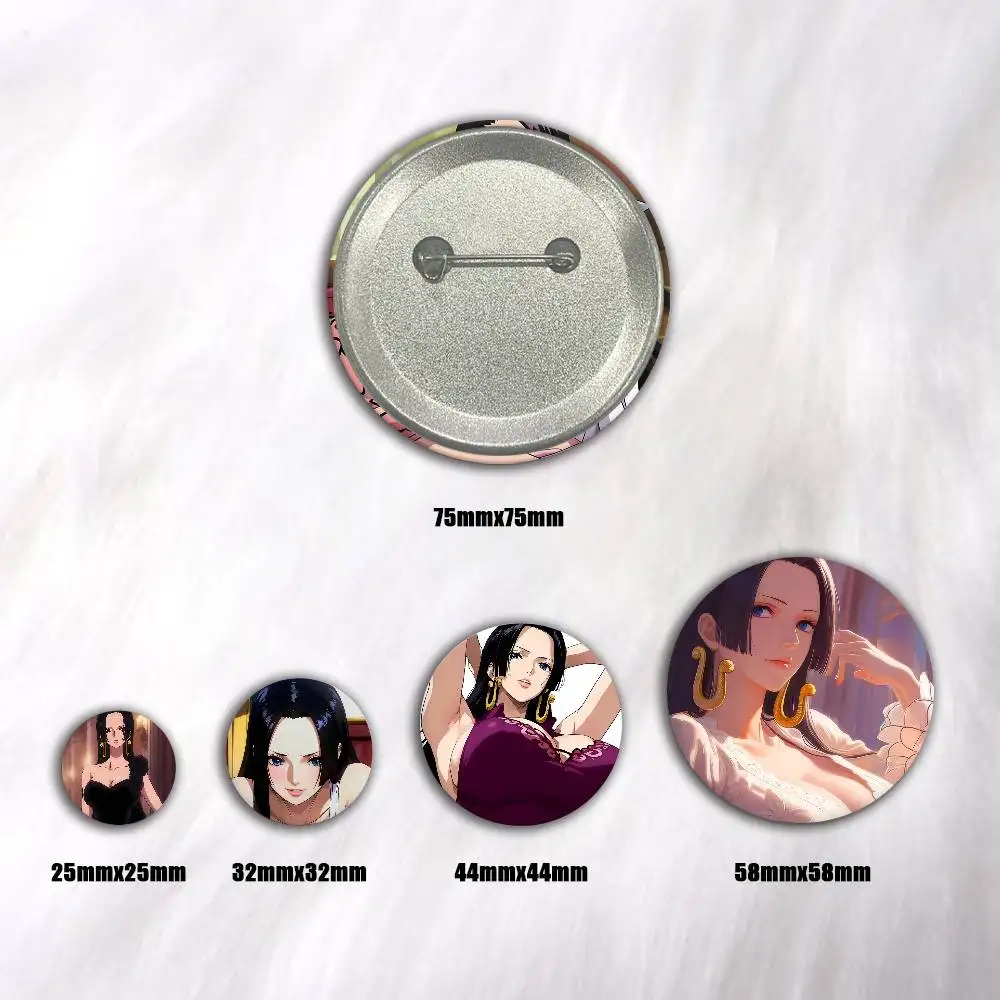 Hot Anime Girl B-Boa H-Hancock Manga Badge Tinplate DIY Backpack Clothing Accessories Jewelry Pins
