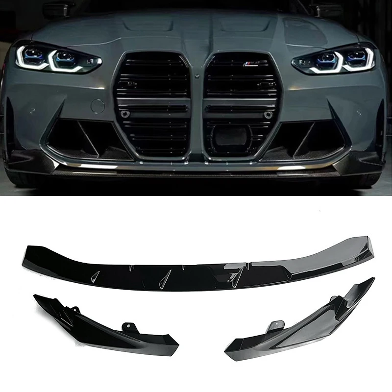 For G80 G82 Car Front Bumper Diffuser Lip Splitter BMW M3 M4 Coupe Anti-Collision Accessories Body Kit 2020-2023 Year