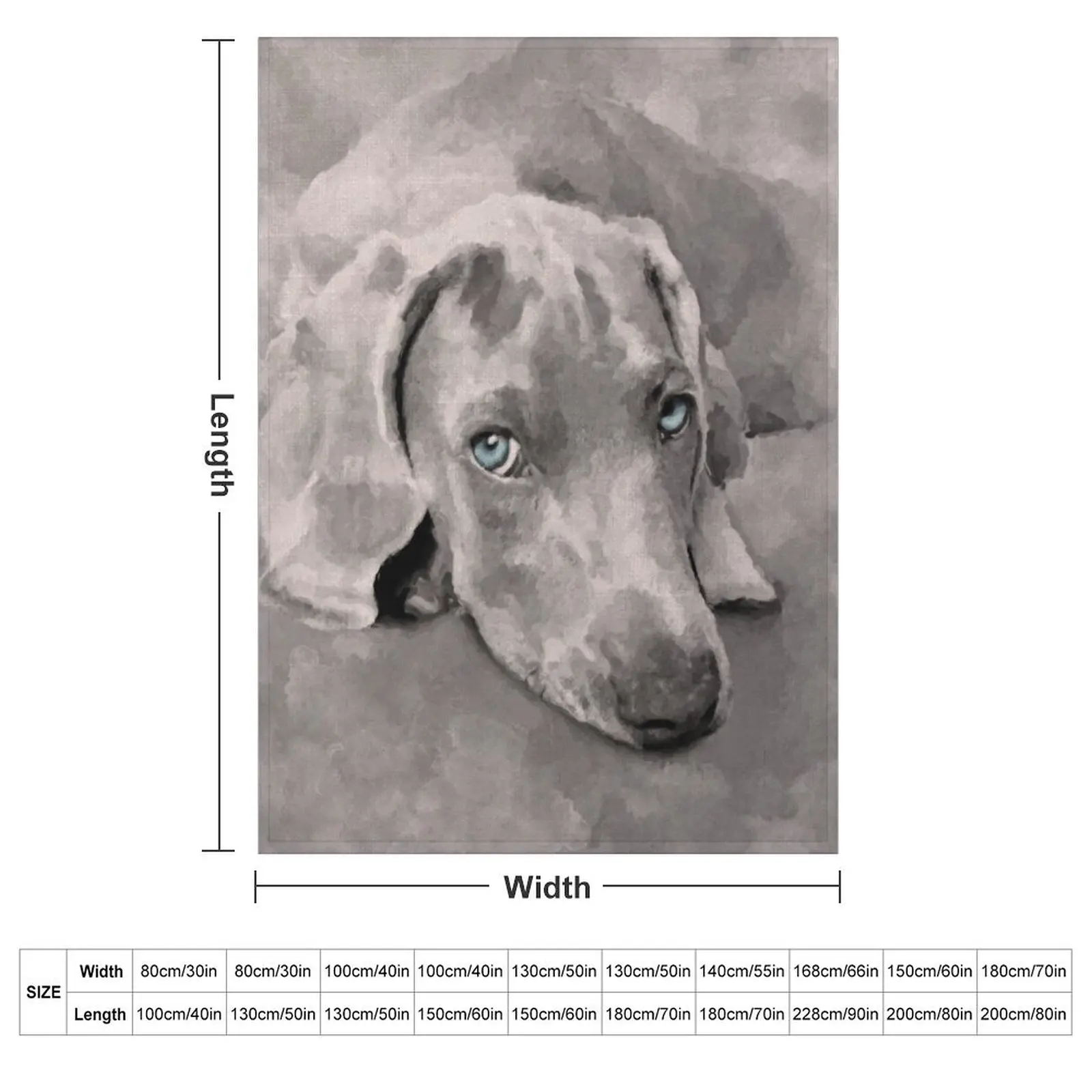 Weimaraner Dog Mixed Media Throw Blanket Flannels manga Camping halloween Blankets