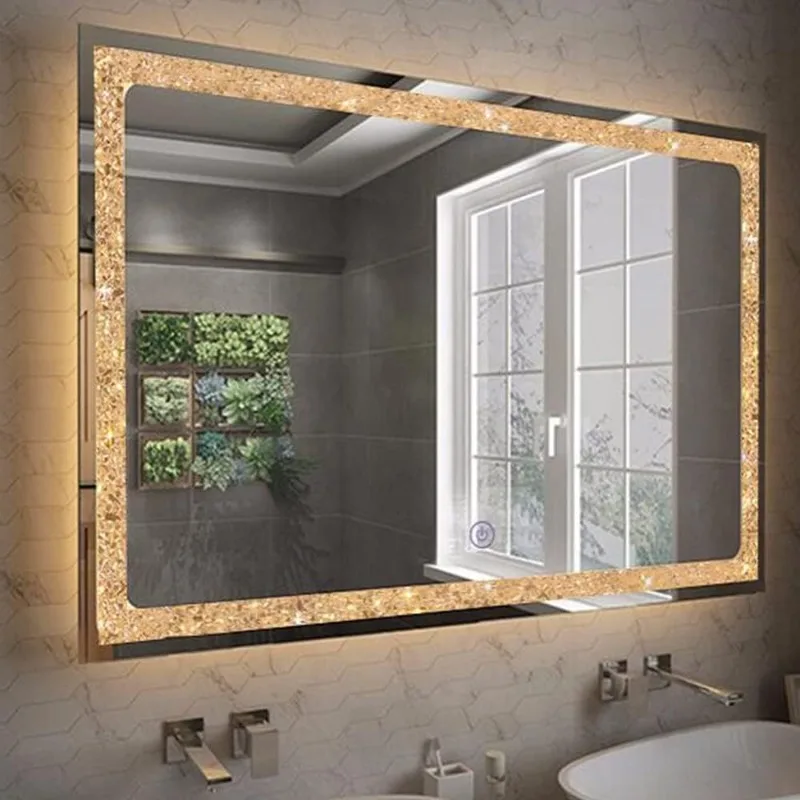 Modern European bathroom adjustable lighting light luxury enigma mirror wall-mounted  decorative  dressing ba