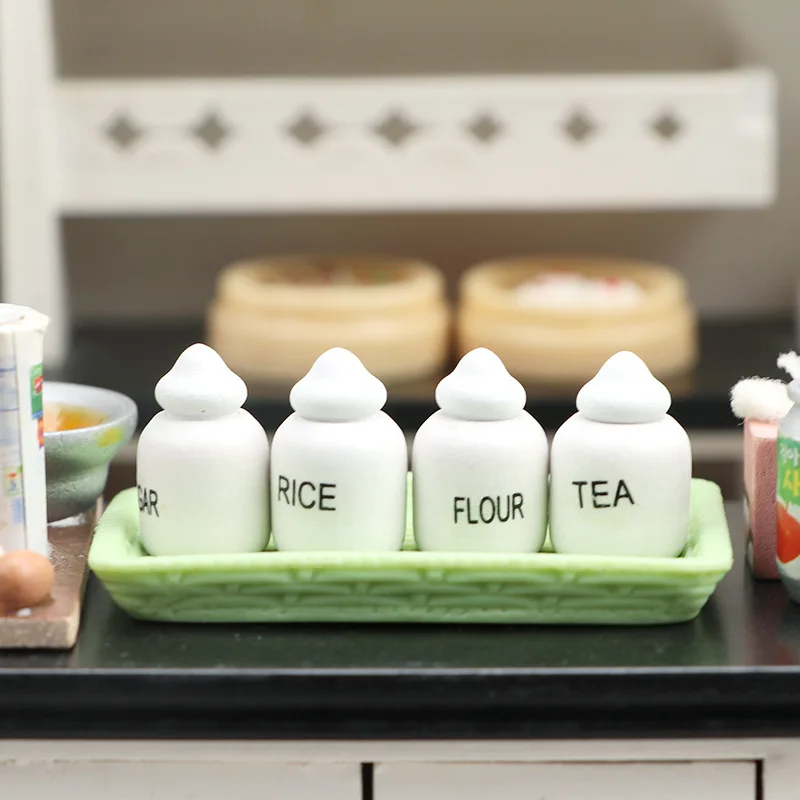 5picecs 1:12 مقياس دمية مصغرة الجرار الخشبية مجموعة-لطيف التظاهر اللعب ملحقات لعبة ديكور أثاث بيت الدمى