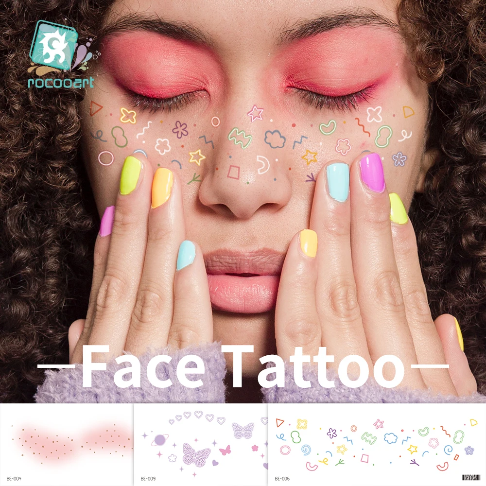 Sproeten Gezicht Tattoo Leuke Kleine Hart Vrouwen Tijdelijke Tatoeages Gezicht Stickers Eye Make Up Decal Waterdicht Tatoeages Voor Meisjes Vrouw