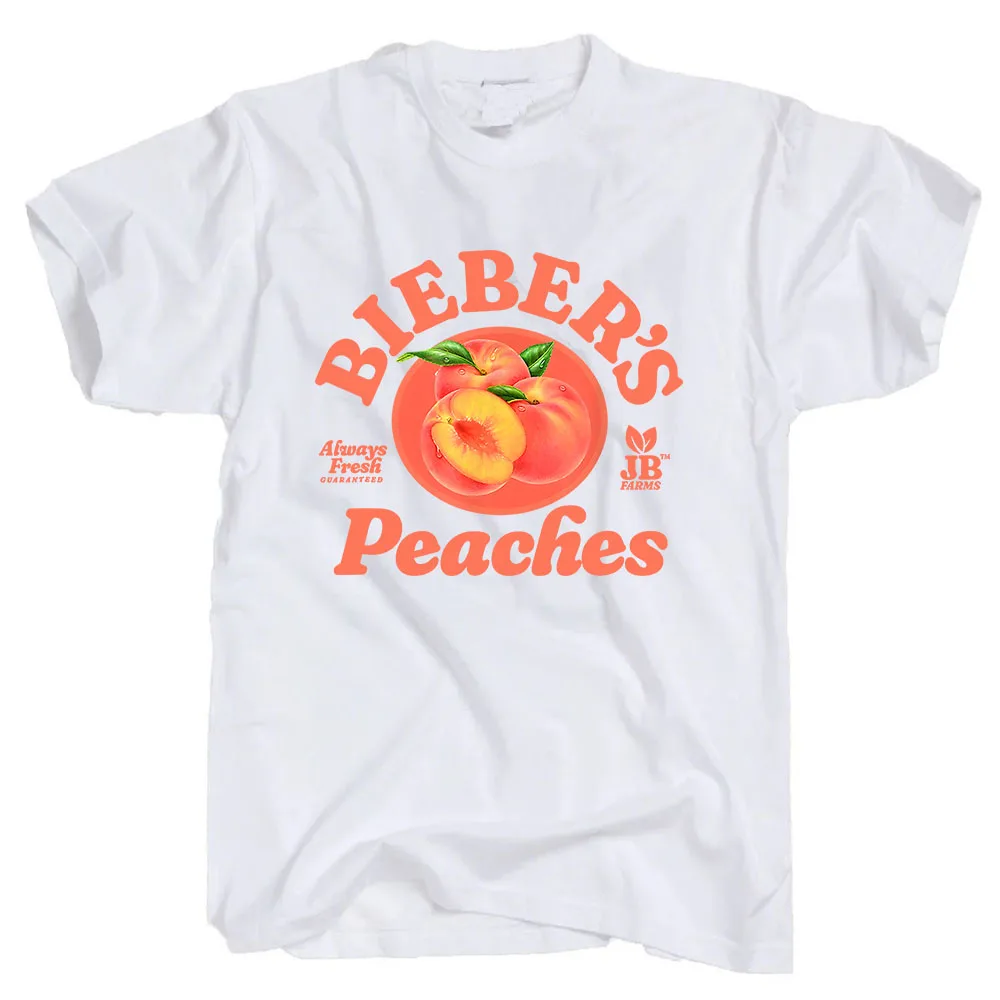 

PEACHES ORANGE T-shirt Justin Bieber Singer Printing Tshirts Cotton Men Women Graphic T Shirt Short Sleeve Casual Male Clothing