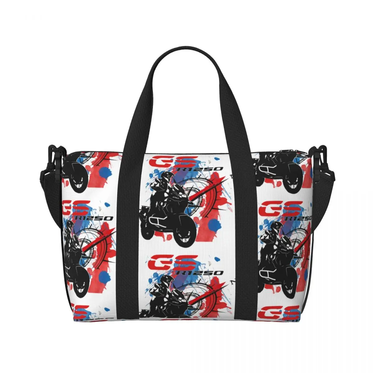 Custom GS R1250 Beach Tote Bag for Women Large Compartment Beach Gym Travel Bags