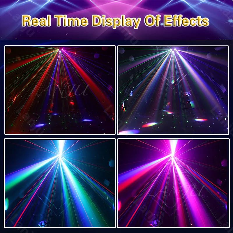 Imagem -06 - Disco Party Laser Light Led Rgb Beam Projeção Shake Head Lamp Dmx Sound Strobe dj Ballroom Home Festival Luz Decorativa 200w