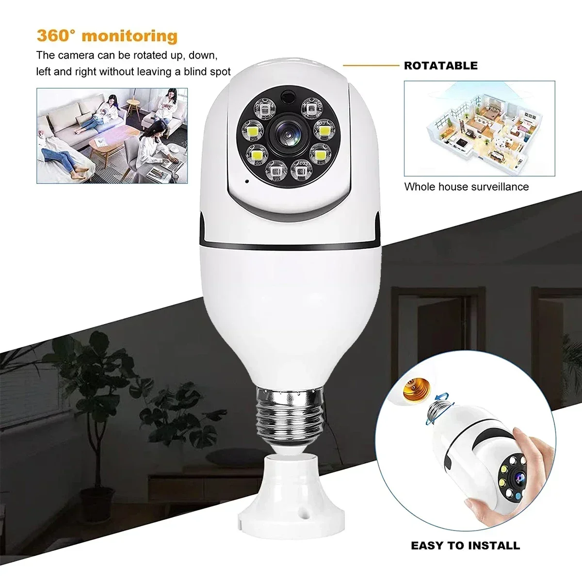5G Wifi Surveillance Camera Full Color Night Vision Auto Human Tracking 4xDigital Zoom Video Home Security Monitor Cameras