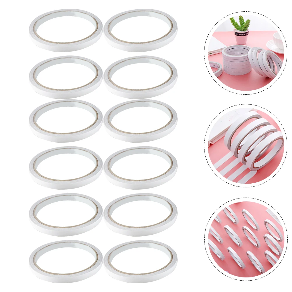 

12 шт. прочные клейкие двусторонние ленты термоплавкие офисные канцелярские принадлежности самоклеящаяся липкая лента для шитья своими руками склеивание