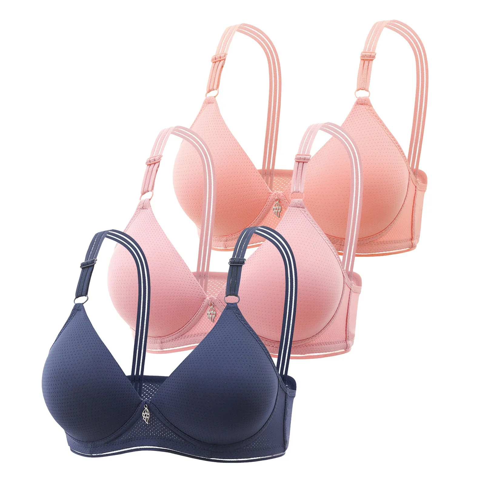 Bra For Women Front Side Buckle Lace Edge Without Steel Ring Movement Seamless Gathering Adjustment Yoga Sleep Large Bra лифчик