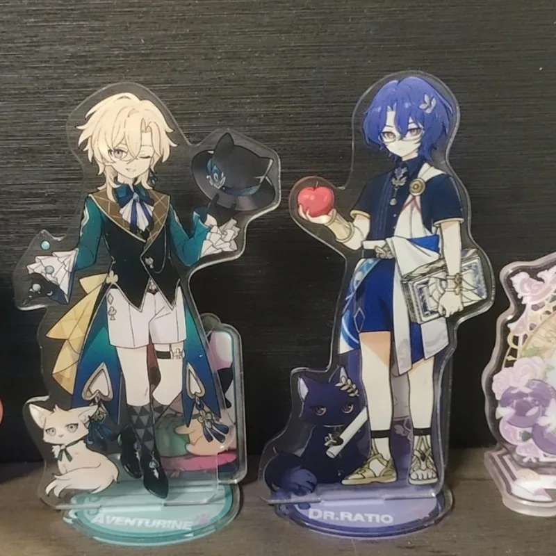Honkai:Star Rail Dr.Ratio Children and Cats Acrylic Figure Stand Model Plate DIY Desk Decor Standing Sign Collection Ornament