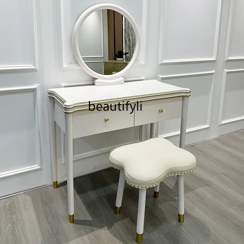 

ss K178French solid wood dresser light luxury modern simple bedroom dressing table storage cabinet integrated makeup table