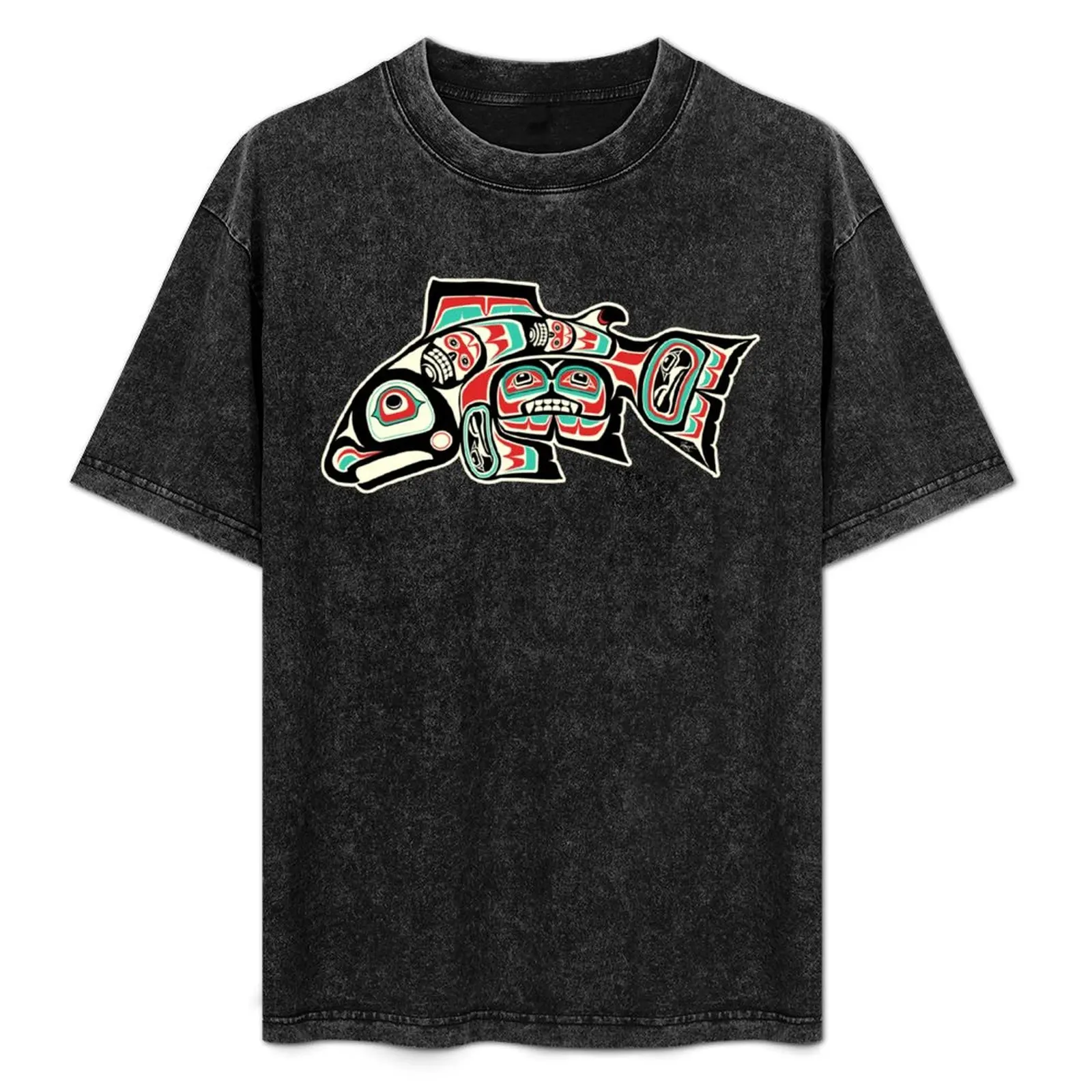 Alaskan Salmon T-Shirt Standard Fit Solid Tee Shirt