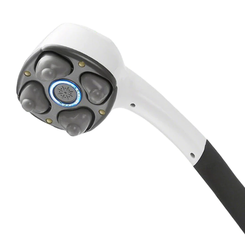 Rechargeable 4D Cervical Massager Hammer with 3 Modes Vibration Body Roller Stick for Deep Tissue Muscle Relaxation Home Use