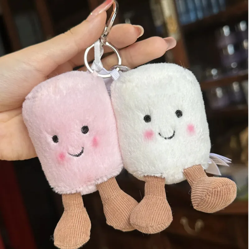 Jellyed Cats Fun Marshmallowed Keychain Cotton Candy Two Tone Cute Soft Two Tone Keychain Bag Pendant Accessories Doll Gifts