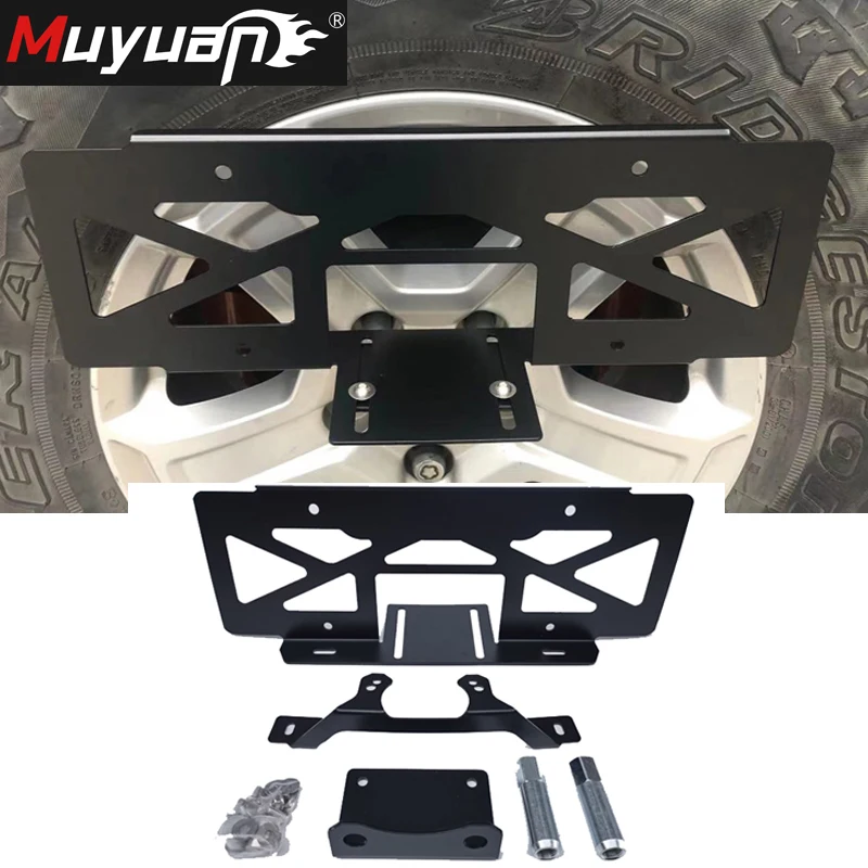 Car Rear Registration Plate Spare Tire License Plate Bracket for Jeep Wrangler JK 07-17 JL 2018-2022