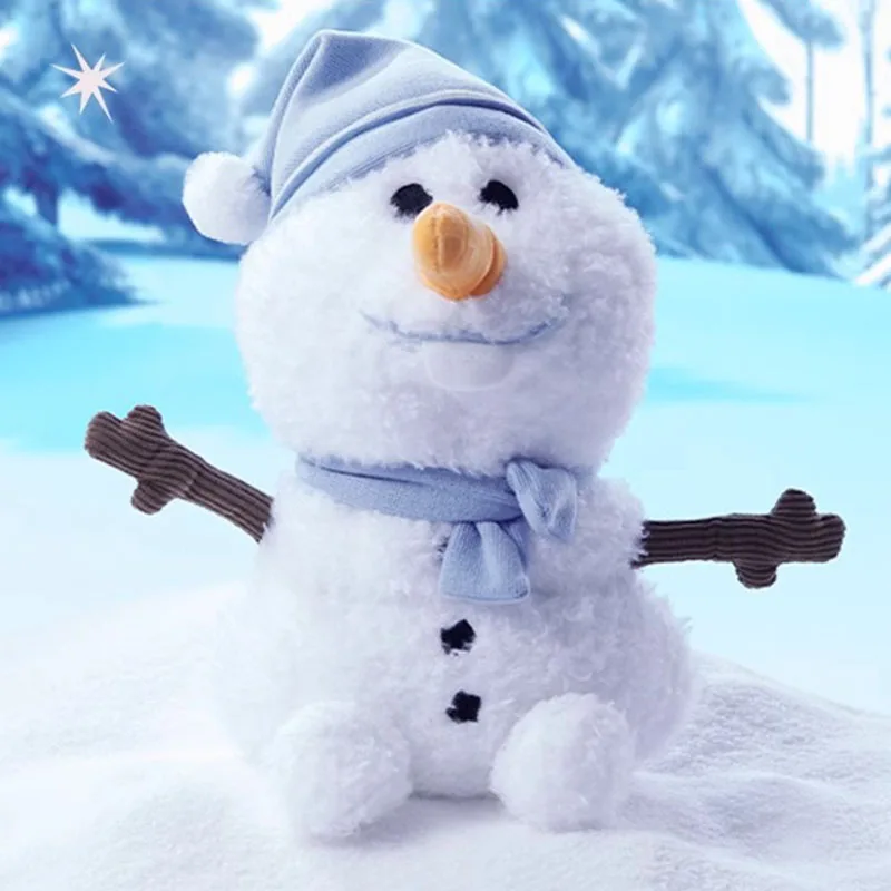 MINISO Disney Frozen Olaf muñeca sentada Linda almohada suave adorno decorativo para habitación de escritorio juguete de peluche de Navidad para niños regalo divertido