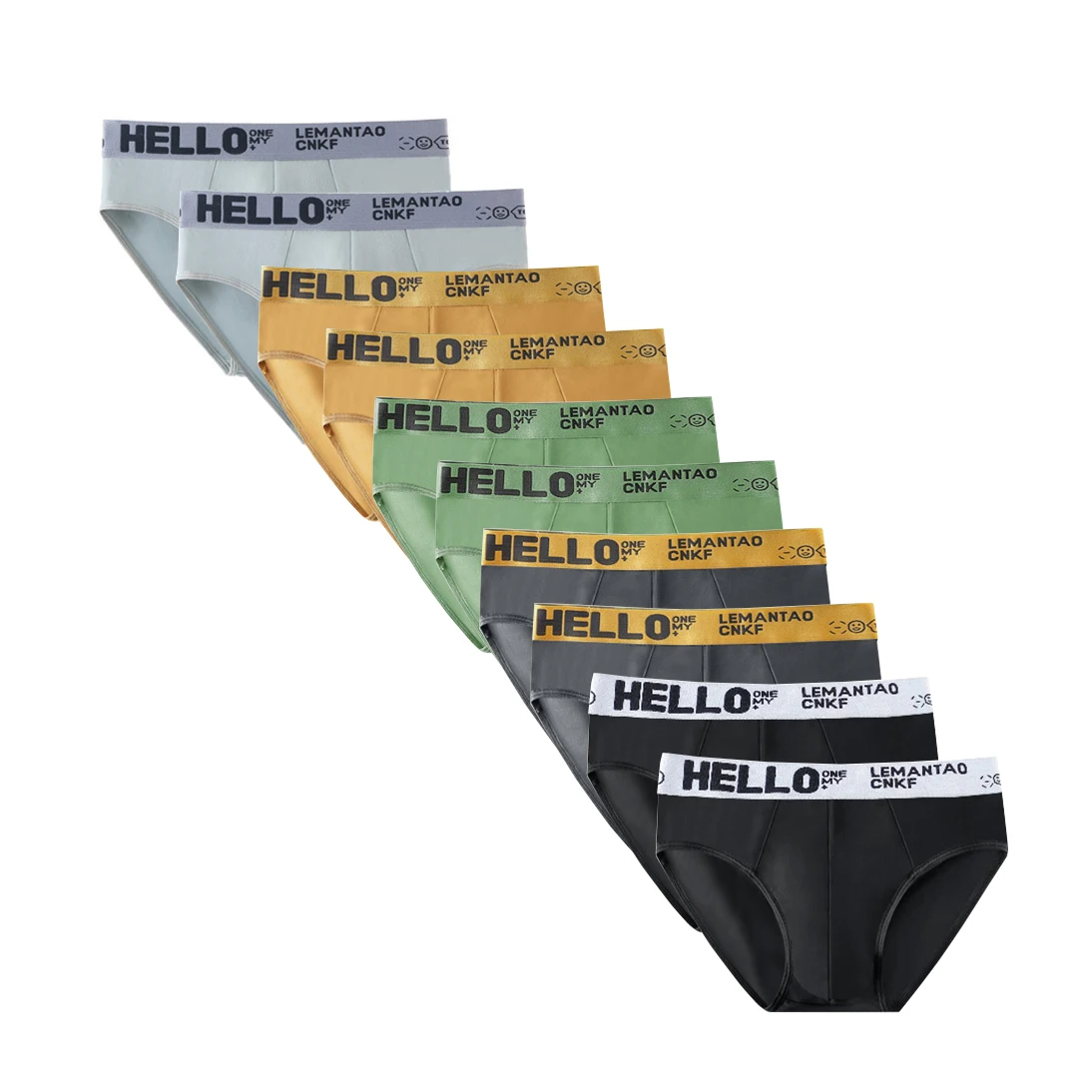 10Pcs Men's Panties Summer Mens Briefs Underwear Male L-5XL Size Briefs Bikini Pant Boy  Comfortable Sexy Slip U Underpants