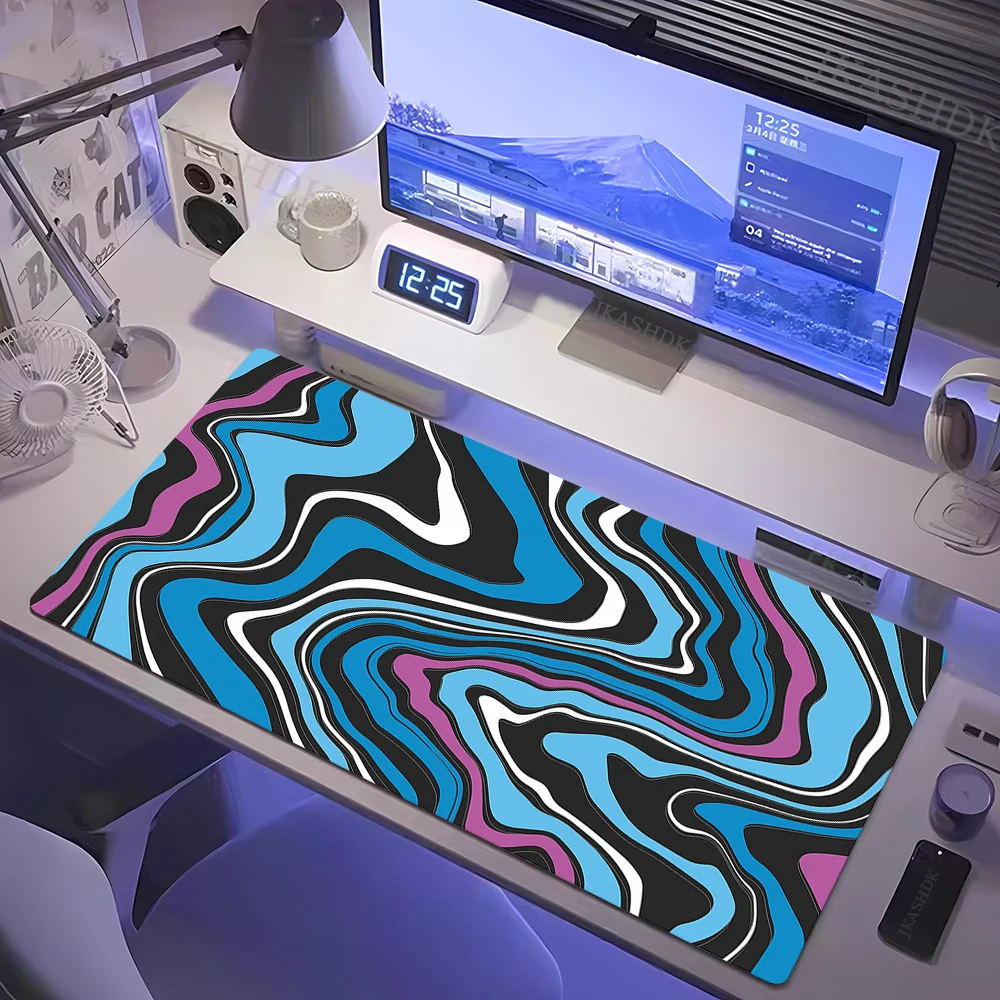 90x40cm Śliczna duża podkładka pod mysz do gier XXL Gamer Computer Keyboard Mouse Mat Strata Liquid Extend Mousepad For PC Big Desk Mat Pads