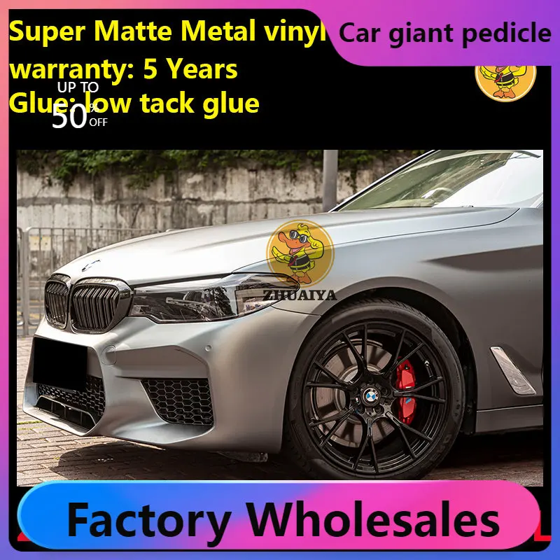 Super matte metallic Nebula Grey Vinyl Wrap For Car Wrapping Covering Foil Air Bubble Free Low Tack Glue152*18M/Roll 5x59ft