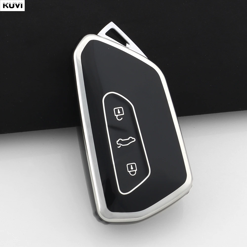 10 Stück/Set TPU Autoschlüssel-Schutzhülle für VW Volkswagen Golf 8 MK8 Cupra Skoda Octavia A8 SEAT Leon MK4 2020 2021 Zubehör