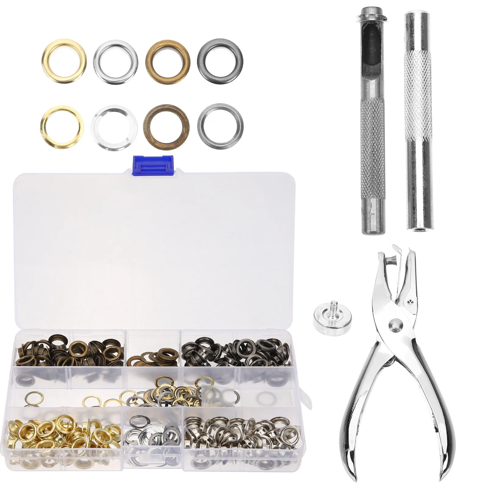 

1 Set Snap Fastener Installation Tool Kit Round Smooth Handle Leverage Spring Action High Grade Copper Durable Snap Button Tool