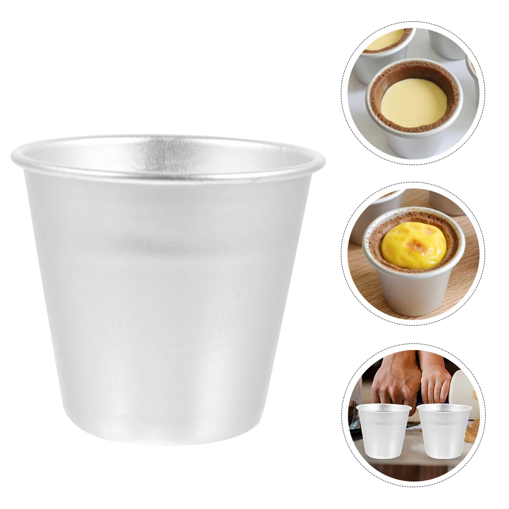 12 قطعة قوالب الكعكة أكواب بودنغ سبائك الألومنيوم أدوات الخبز للمنزل صنع الحلوى سيليكون الحرة غير عصا الخبز