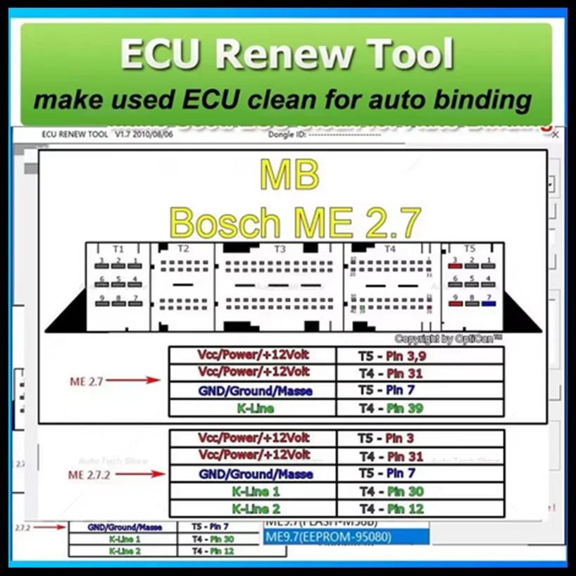 HotFor Mercedes/MB ECU RENEW TOOL V1.7 Make used ECU Clean for Auto Binding Program for Resetting the ECU Support ME9.7 MR ME2.0
