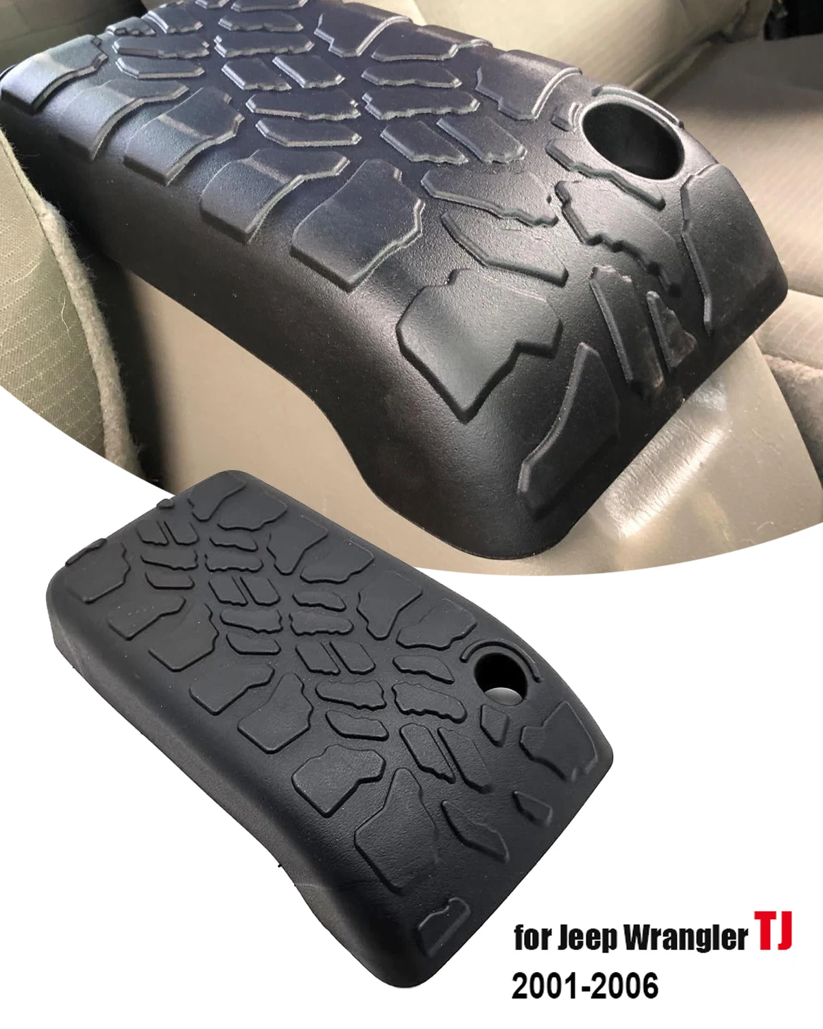 

Car Armrest Cover Storage Box Protector Pad For Jeep Wrangler TJ 2001-2006