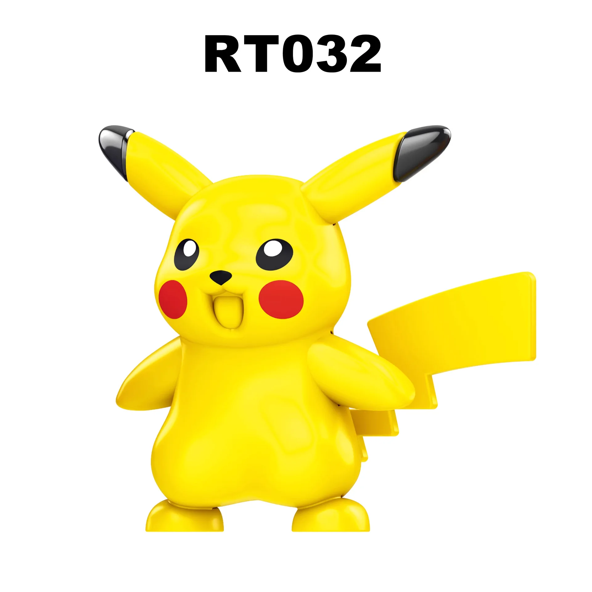 RT026-036 Pokemon Pikachu Pet Elf Cartoon Series ABS Plastic Accessories Building Blocks Figures For Children Collection Toys