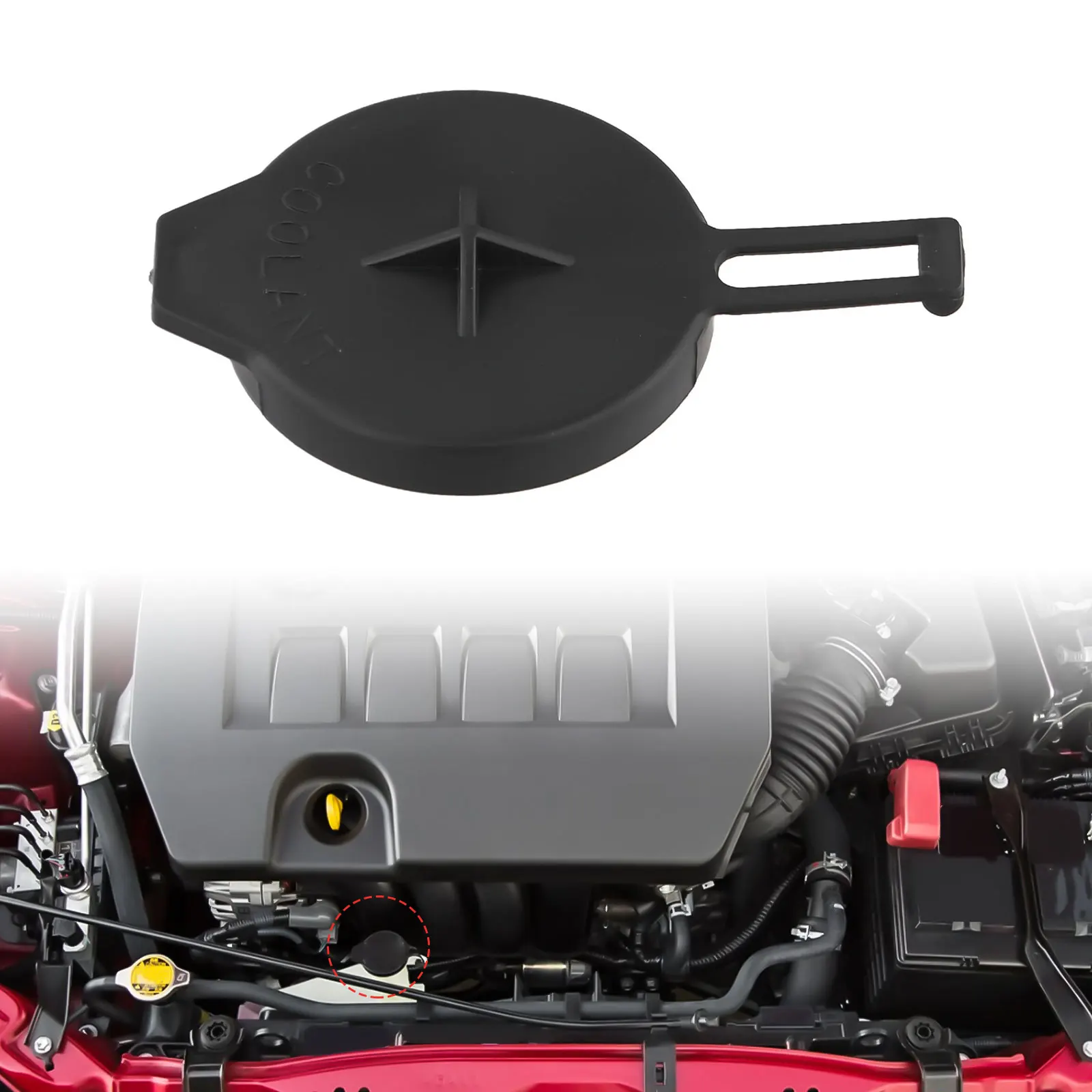 Coolant System Reservoir Cap for Toyota Corolla 2014-2019 For Yaris 2006-2019 For Scion xD 2008-2014 xA 2012-2015