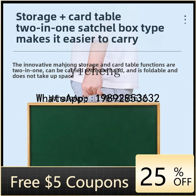 

BB Outdoor Portable Mahjong Travel Folding Mahjong Table Set Portable Solid Wood Travel Small Sparrow Brand