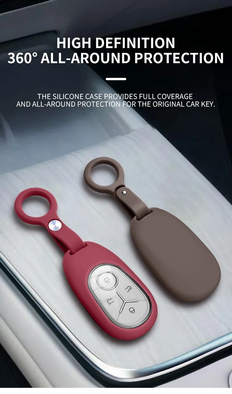 Geely EX2 key protector - black and brown finishes