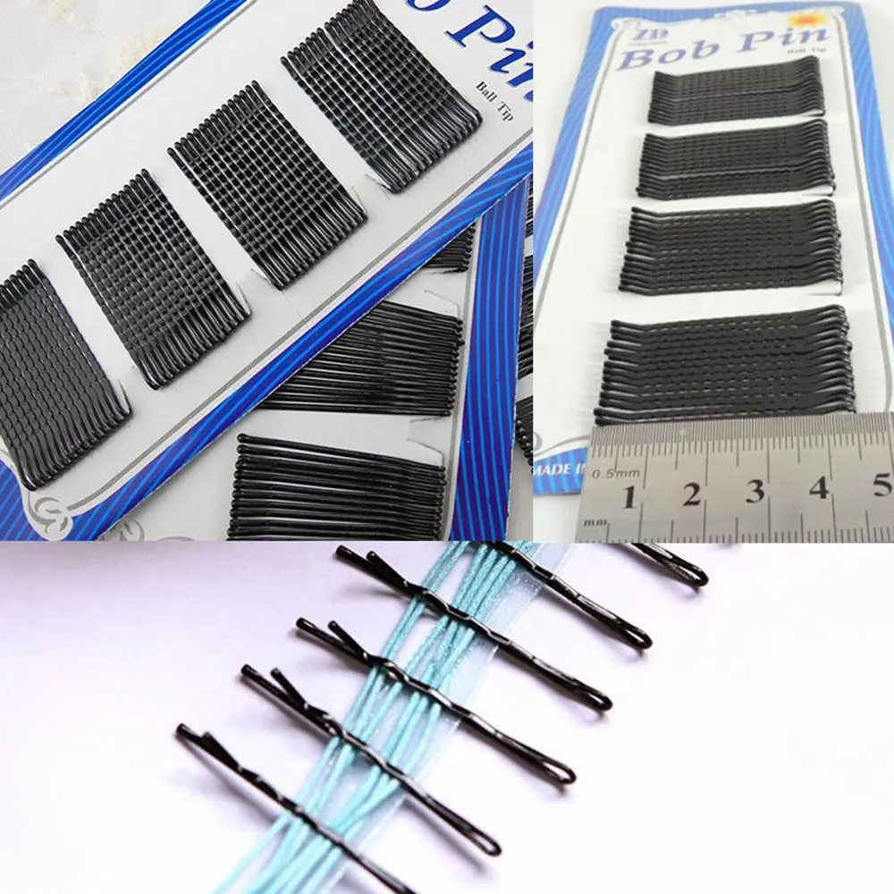 Salon Mini Practical Simple Design Streamline Wave Hair Barrette Hair Styling Invisible Hair Clips Black Hair Pins