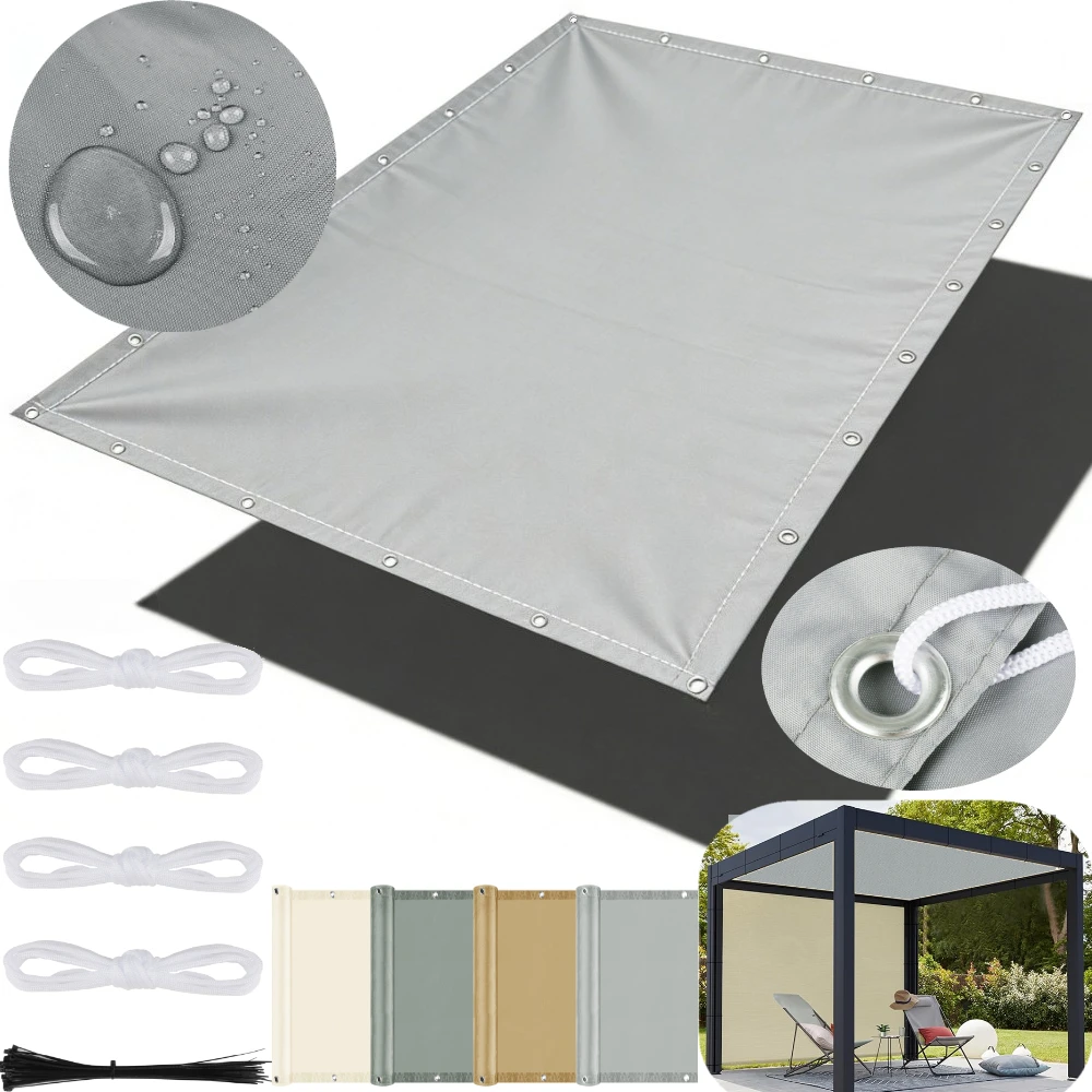 

Garden Shade Cloth with Grommets Sun Shade Sail Waterproof UV Protection Fabric for Patio Garden Pergola Canopy Awning Shelter