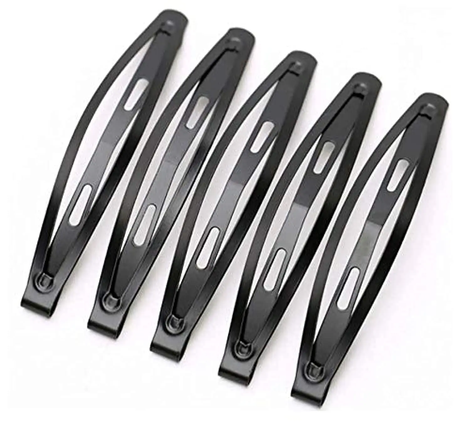 

24 Pcs Large Metal Snap Hair Clips, 2.36 Inch Non-Slip Barrettes for Women & Girls, Black