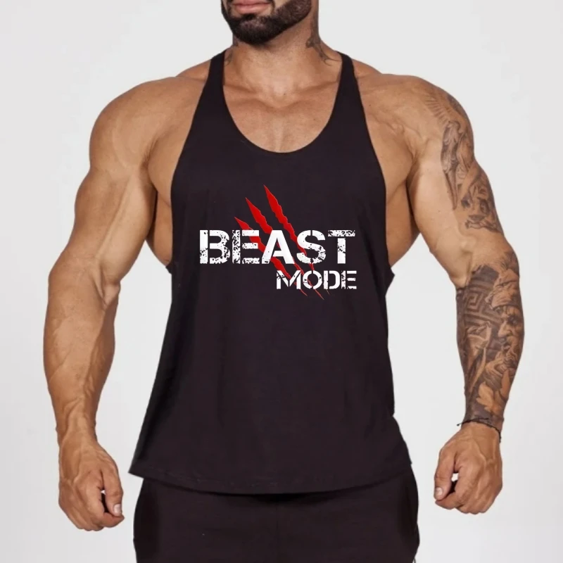 

Fitness Bodybuilding Men's Tank Top – Sleeveless Y-Back Vest Cotton Breathable Sweat-Wicking Gym Sportswear for Intense Workouts