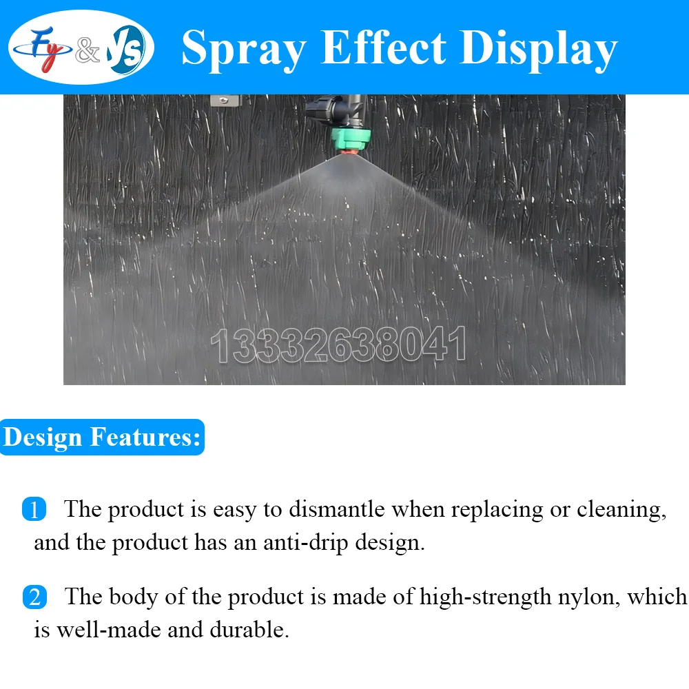 Agricultural Sprayer Nozzle Barb Hose Connector High Pressure Anti-drip Atomizer Spray Head Plant Protection Pesticide Spraying