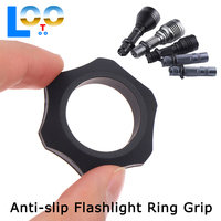 Anti-slip Flashlight Ring Grip Black Finger Ringsilicone Tactical Ring For Flashlight Adapter Holder Tactical Accessories