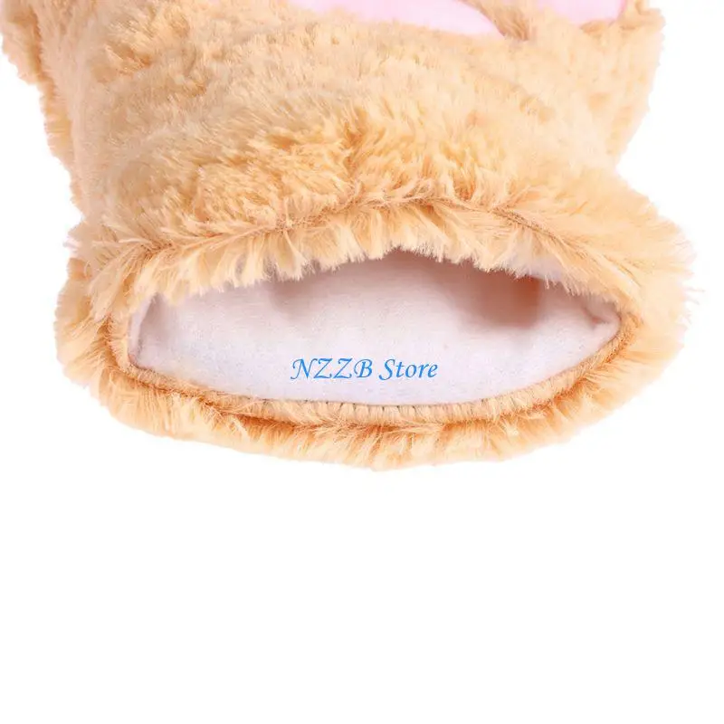 

T21F 1Pc Women Girls for Cat Paw Glove Winter Warm Plush Cartoon Cosplay Mitte