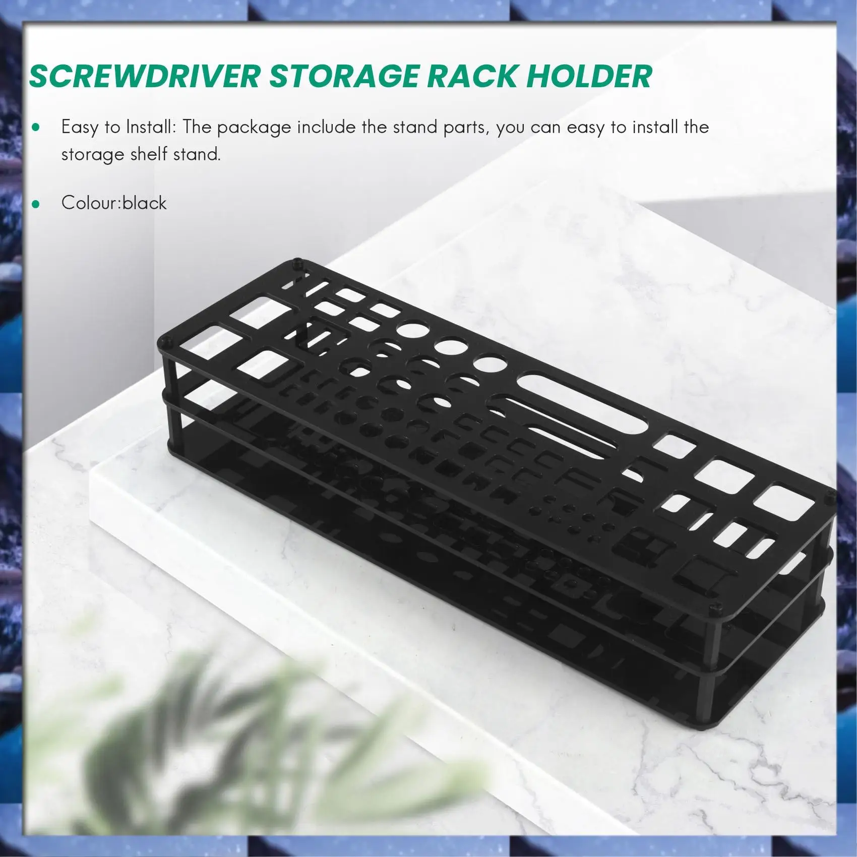 ABSU Screwdriver Storage Rack Holder Screwdriver Organizers For Hex Cross Screw Driver RC Tools Kit Organizers 63 Hole